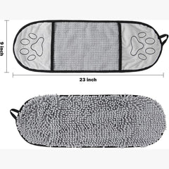Chenille High-Absorbency Pet Drying Towel - Thickened Microfiber Dog Bath Robe with Dual Hand Pockets - Quick-Dry Grooming Wrap for Cats & Dogs