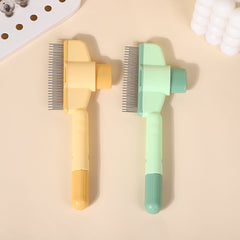 Self-Cleaning Slicker Brush for Dogs & Cats - Gentle Massage Grooming Tool with Steel Needles - One-Click Hair Remover for Shedding & Undercoat Care