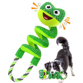 Interactive Squeaky Dog Tug Toy - Durable Plush Pull Toy for Aggressive Chewers - Mental Enrichment & Boredom Relief Toy for Small to Large Dogs