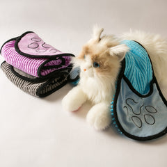 Quick-Dry Microfiber Pet Bath Towel - Ultra-Absorbent Dog & Cat Drying Robe with Hand Pockets for Easy Grooming