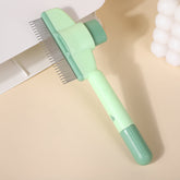 Self-Cleaning Slicker Brush for Dogs & Cats - Gentle Massage Grooming Tool with Steel Needles - One-Click Hair Remover for Shedding & Undercoat Care