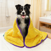 Ultra-Absorbent Microfiber Dog Bathrobe – Quick-Dry Pet Towel with Adjustable Waist for Small to Large Dogs & Cats