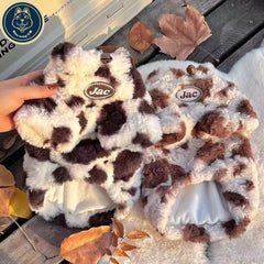 Tony Bear Series Padded Pet Vest - Thickened Autumn & Winter Sleeveless Parka for Schnauzers, Teddy Poodles, and Bichon Frise